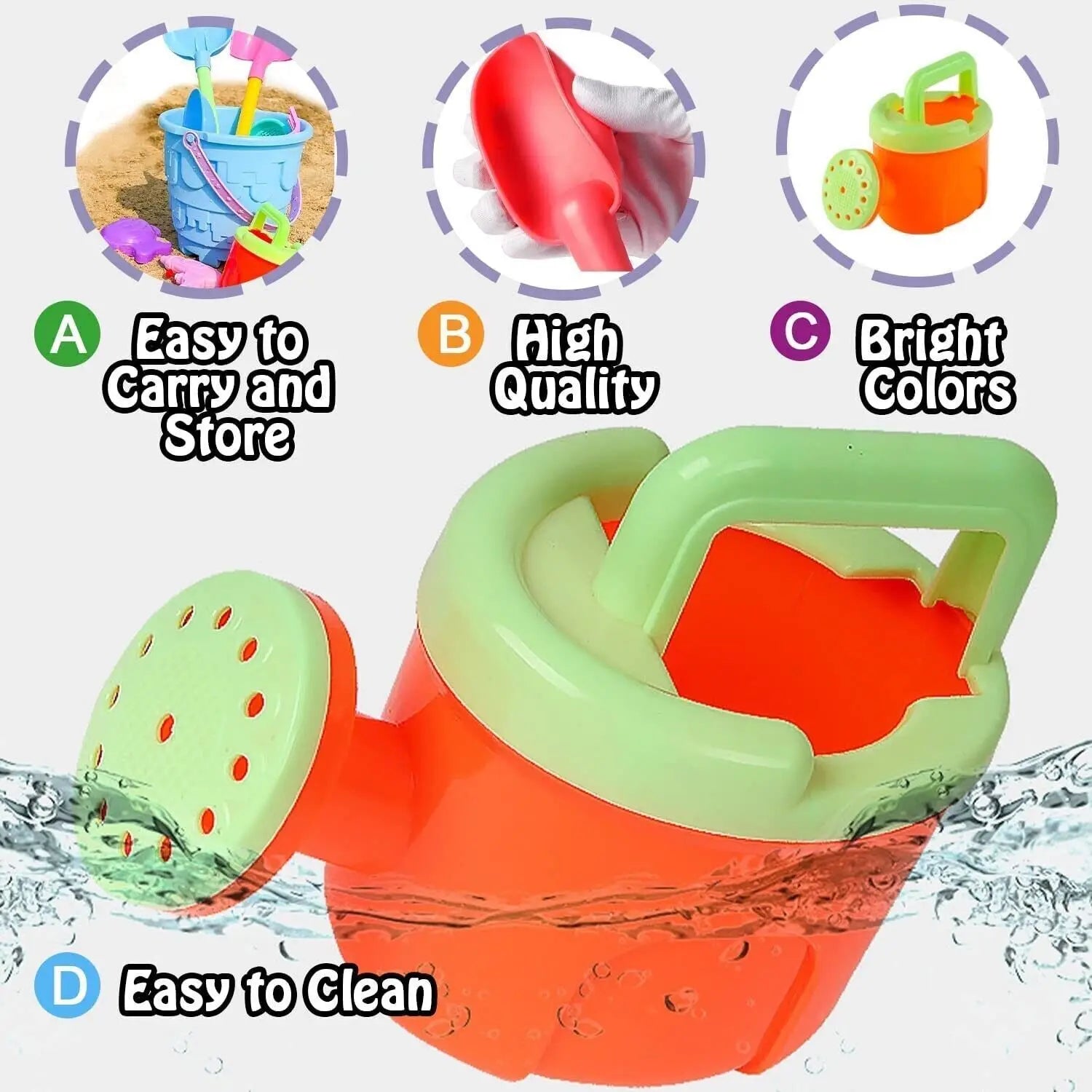 Children's Bucket, Spade and Sand Mold 13-Piece Beach Set