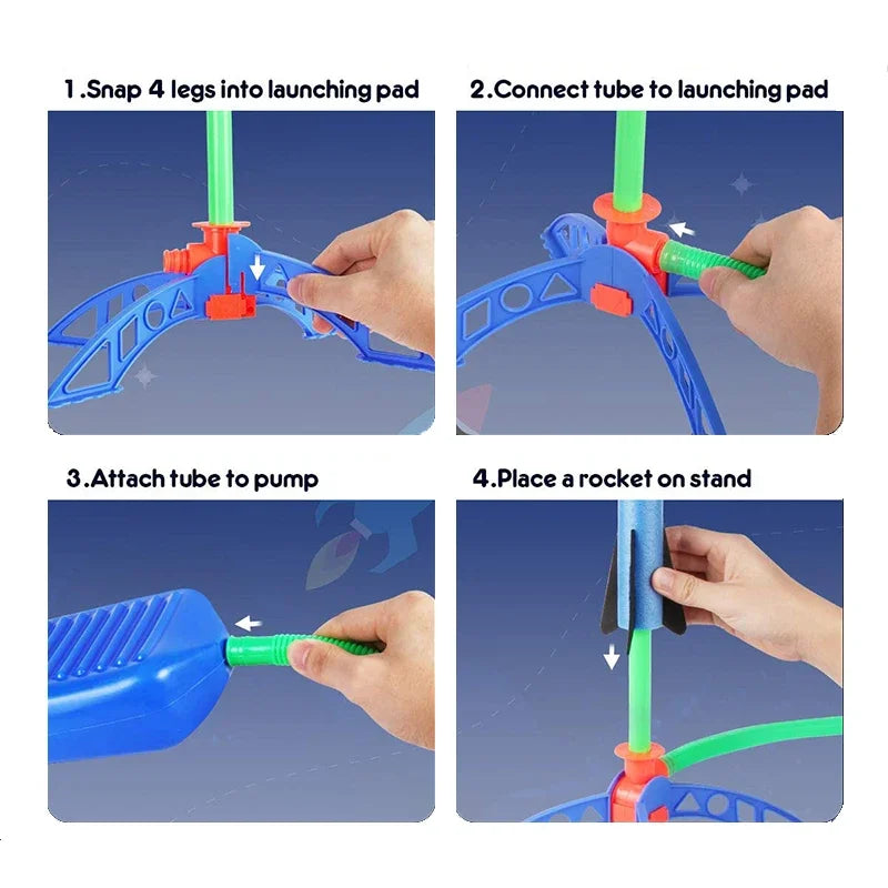 Kids Outdoor Rocket Foot Pump Outdoor Rocket Launcher