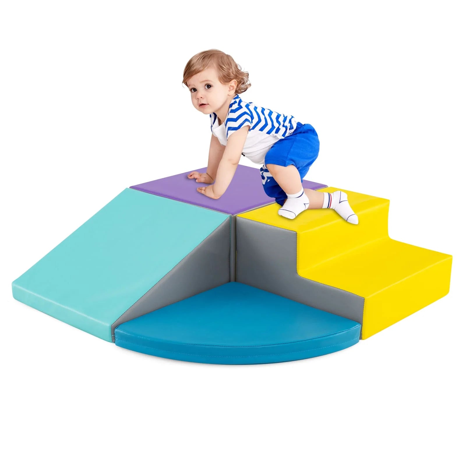 Indoor 4-Piece Soft Play Climbing Set for Children