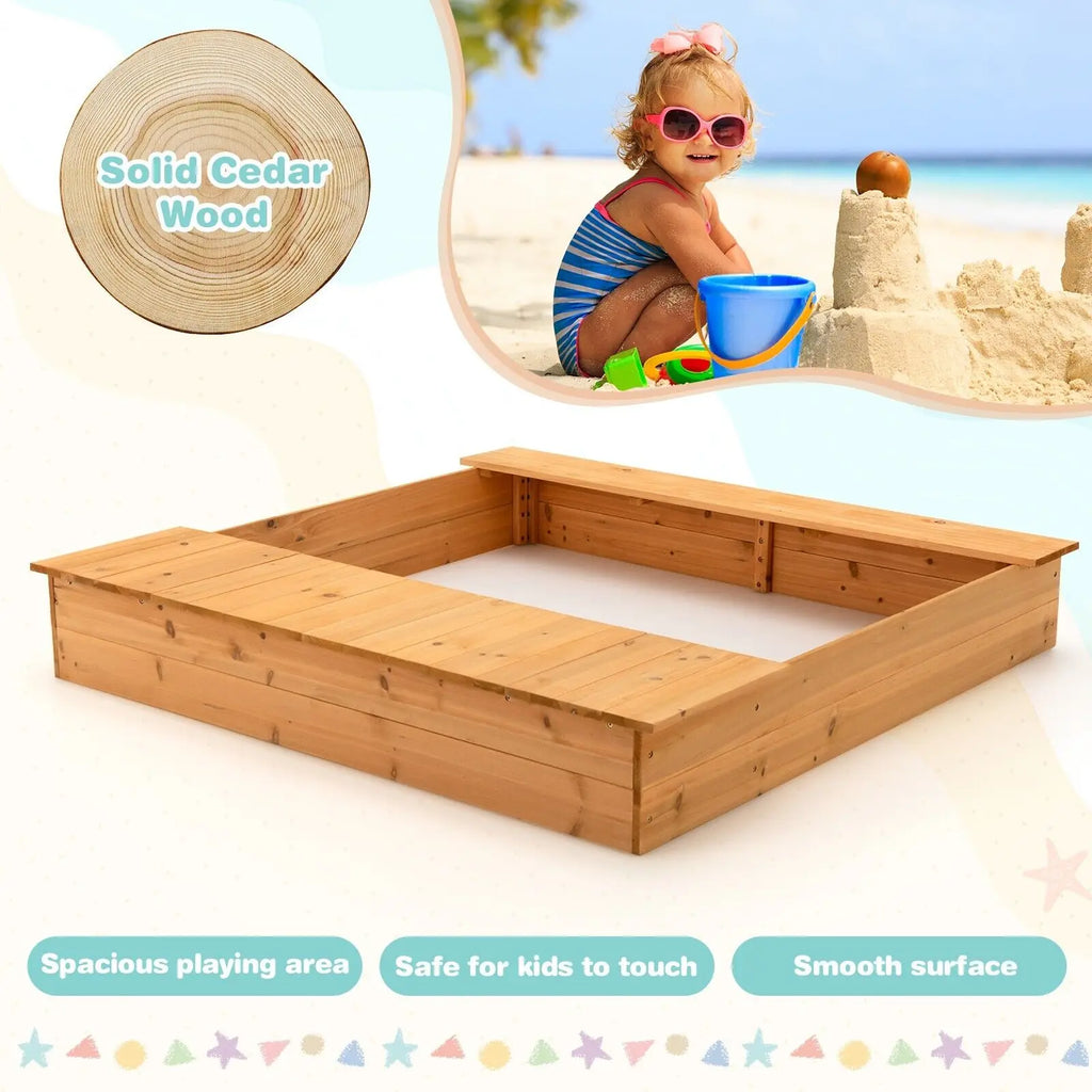 Children's Wooden Outdoor Garden Sandpit