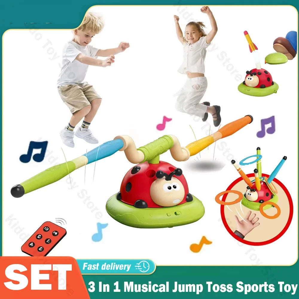 Musical Ladybug 3 In 1 Outdoor Hoping Beam