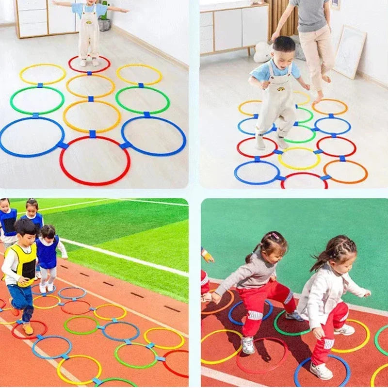 Lattice Hop & Jump Ring Set