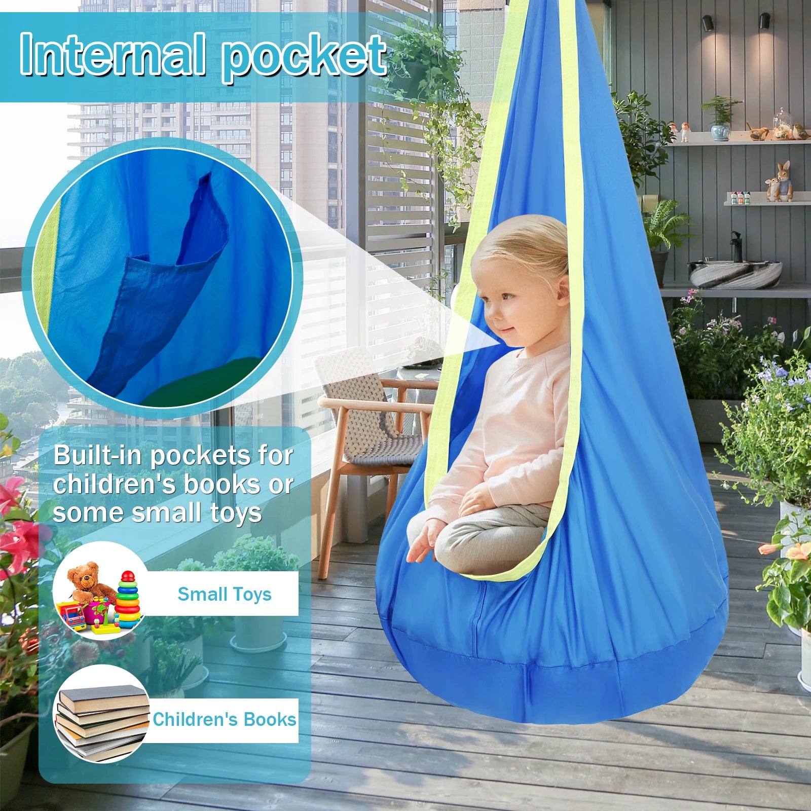 Sensory Swing Hammock Set With Insert Pillow