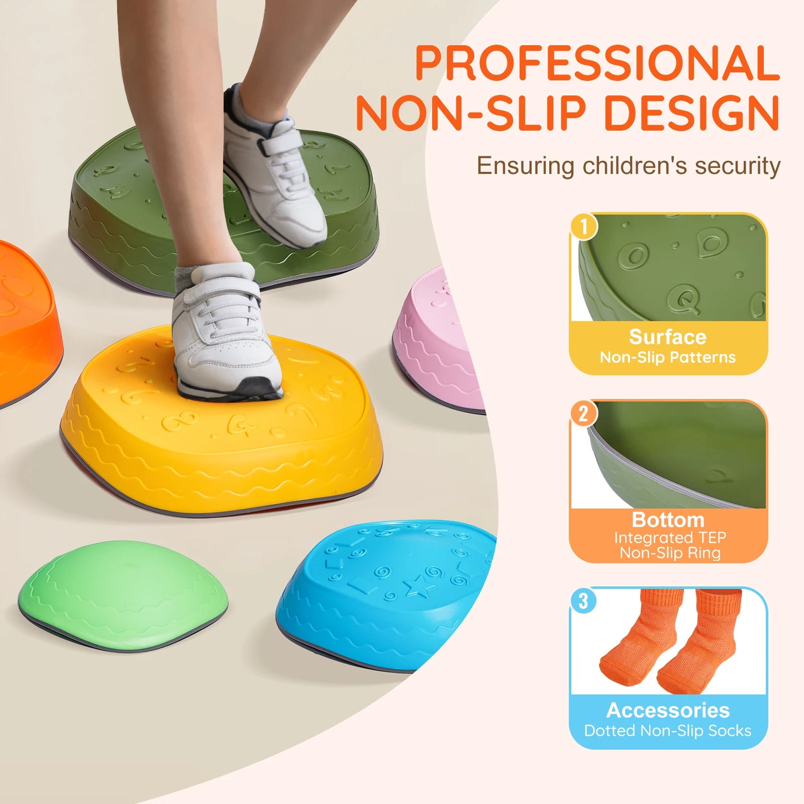5 Piece Children's Indoor Stepping Stones