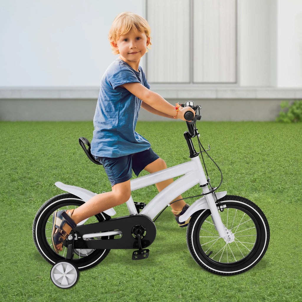 14-inch Yellow Children's Bike with Stabilizer Wheels