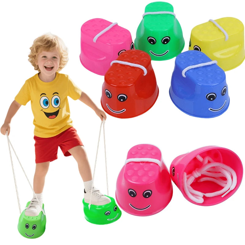 Kids Smiley Face Bucket Stilts