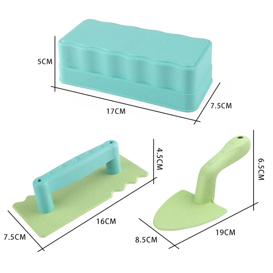 3-Piece Sand Castle Brick Mold Set