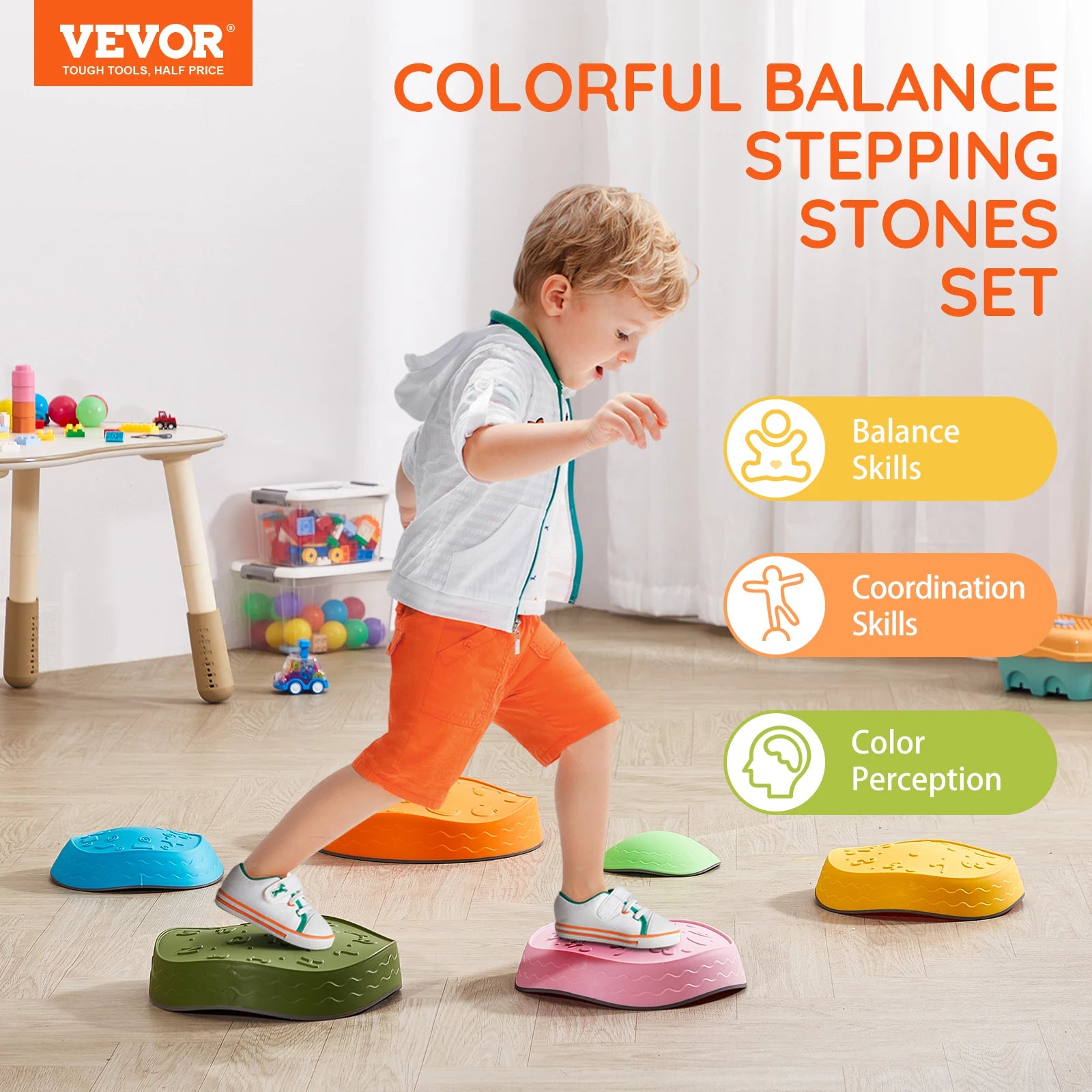 5 Piece Children's Indoor Stepping Stones