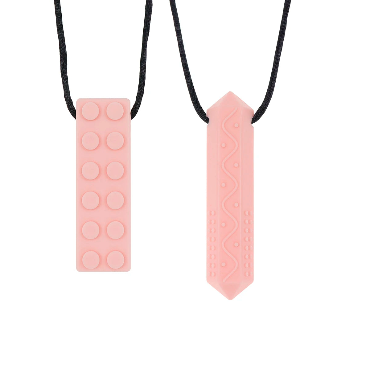 2 Pack Sensory Chew Silicone Necklace Set