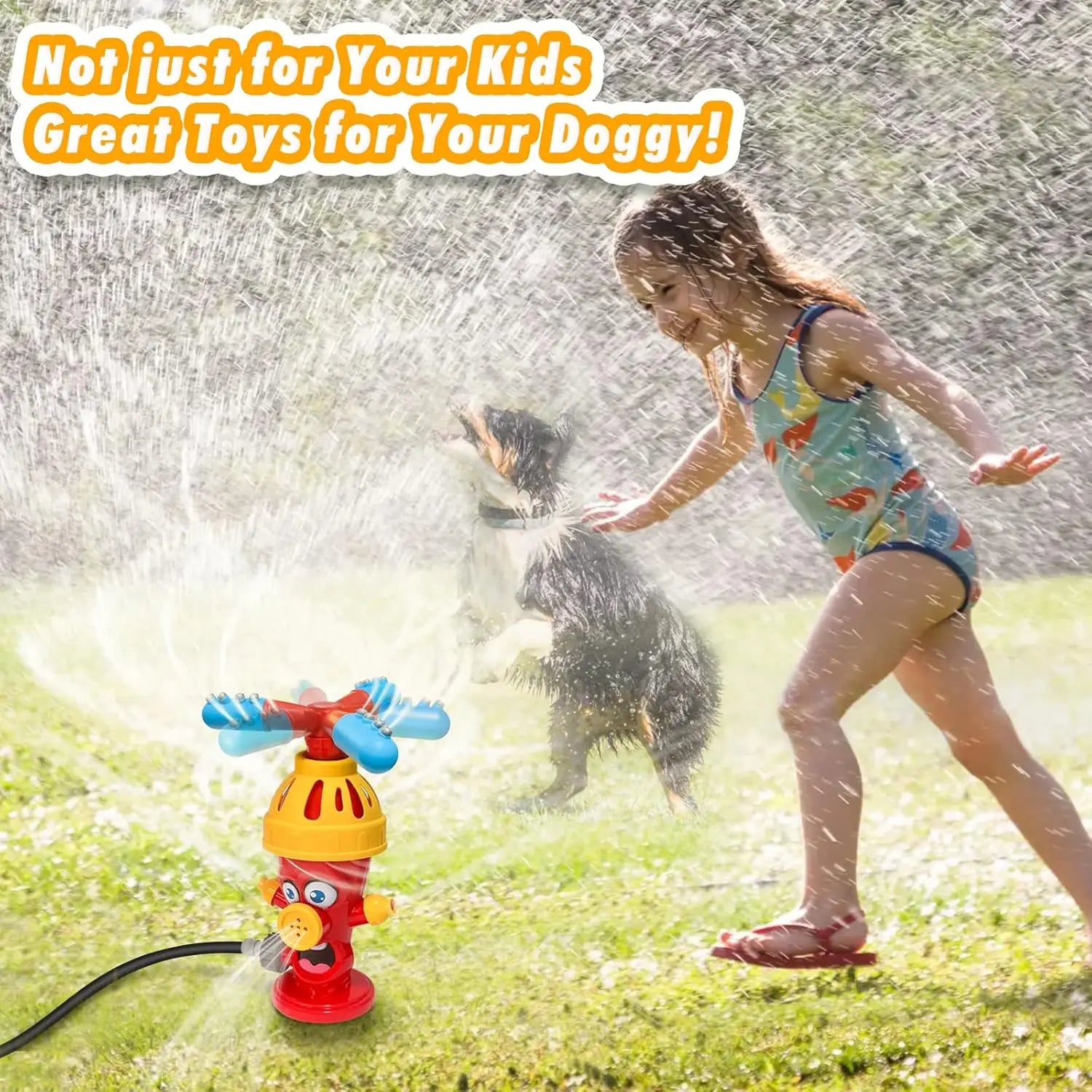 Water Spray Toy Hydrant Sprinkler Outdoor Backyard Garden Water Toys Summer Yard Cartoon Splash Sprinkler Baby Bath Toy for Kids