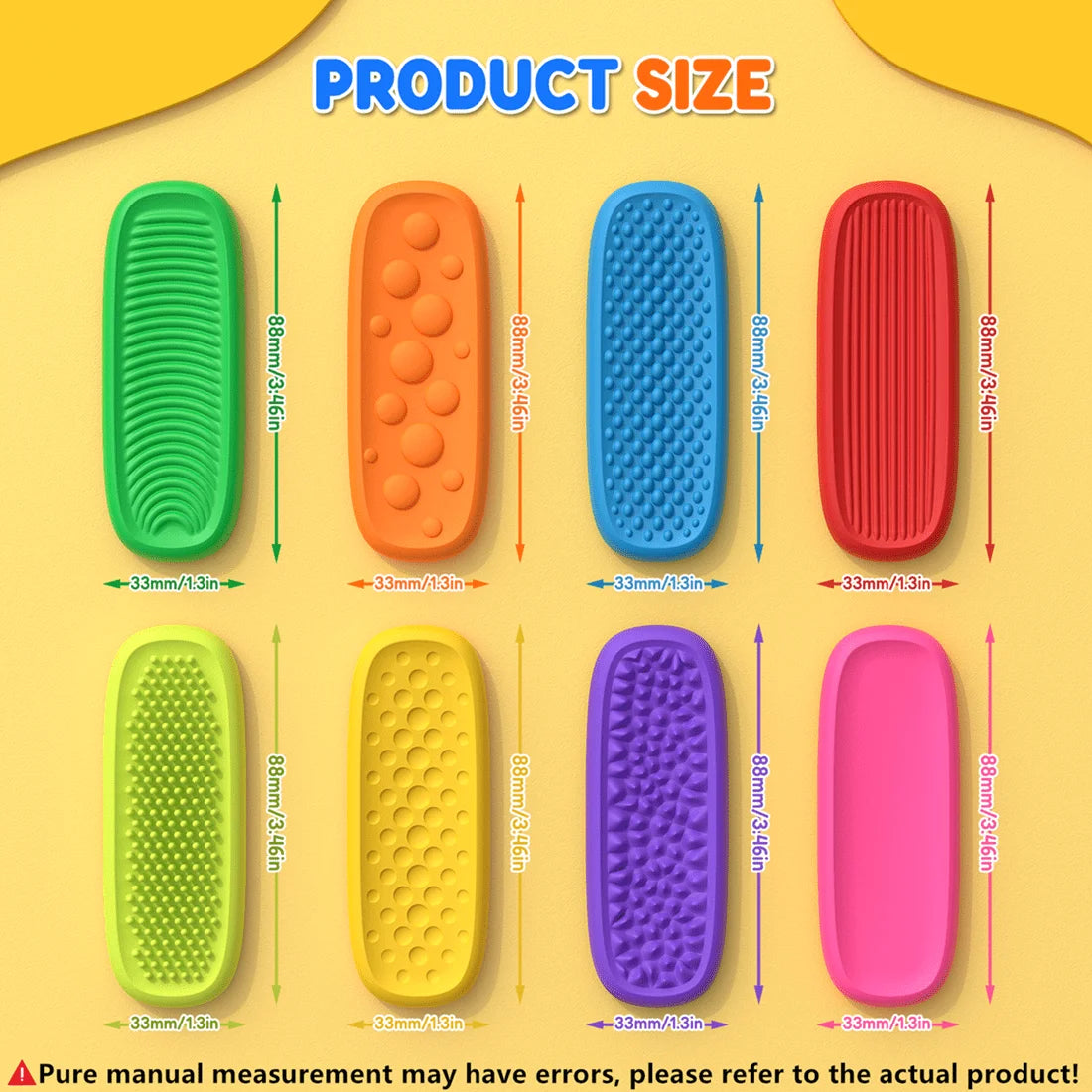 Textured Zen Silicone Sensory Fidget Strips