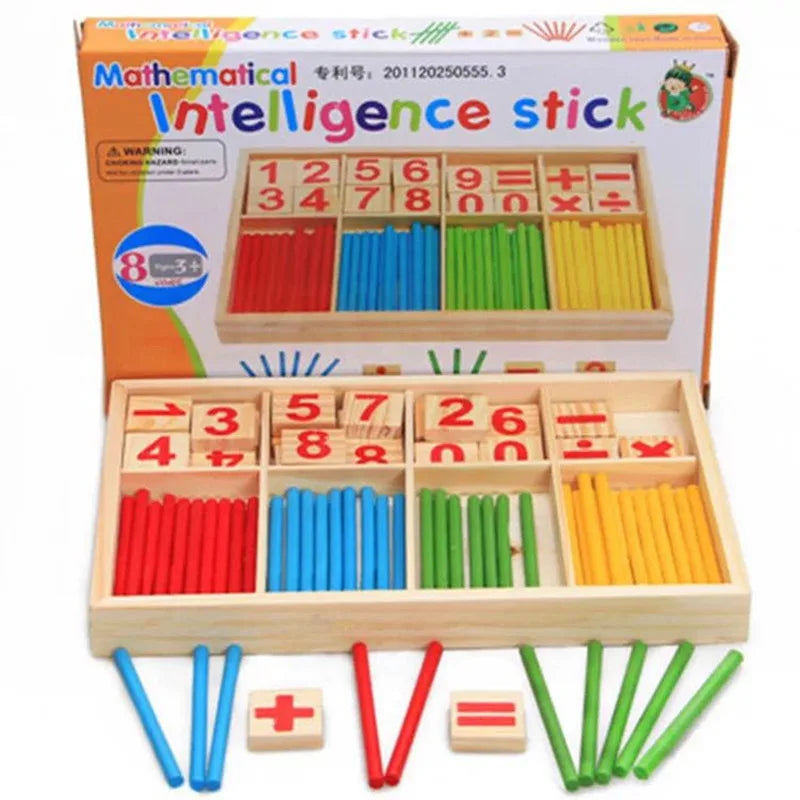 Arithmetic Counting Sticks Wooden Learning Box