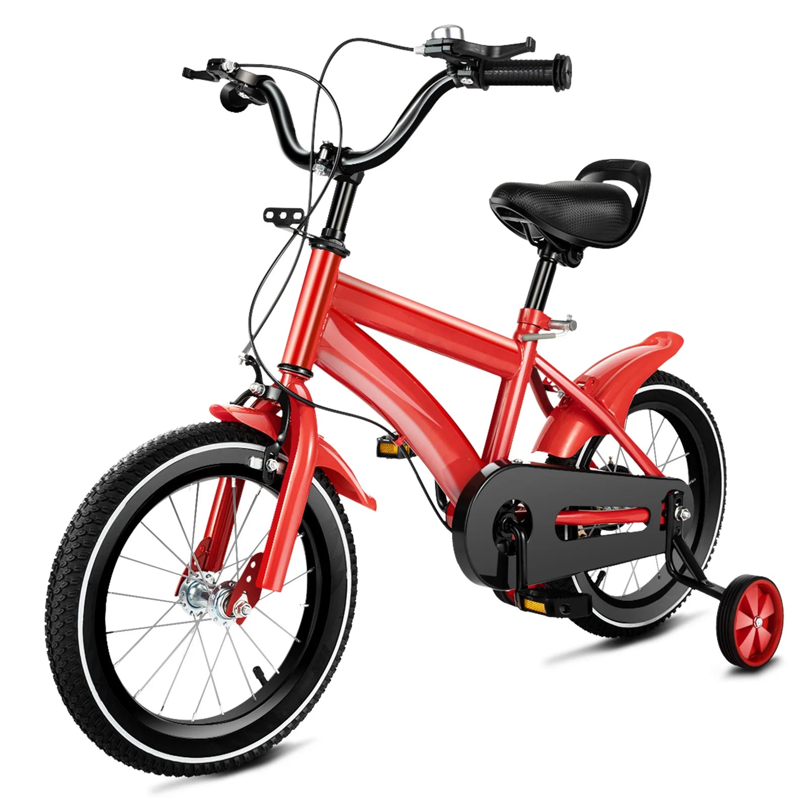 14-inch Yellow Children's Bike with Stabilizer Wheels