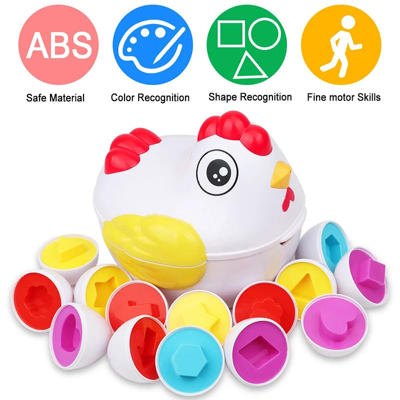 Shape Sorting Chicken & Matching Eggs Set