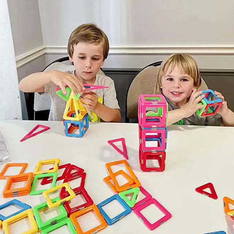 100-Piece Magnetic Tiles Building Blocks Set for Children