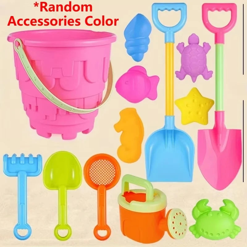 Children's Bucket, Spade and Sand Mold 13-Piece Beach Set