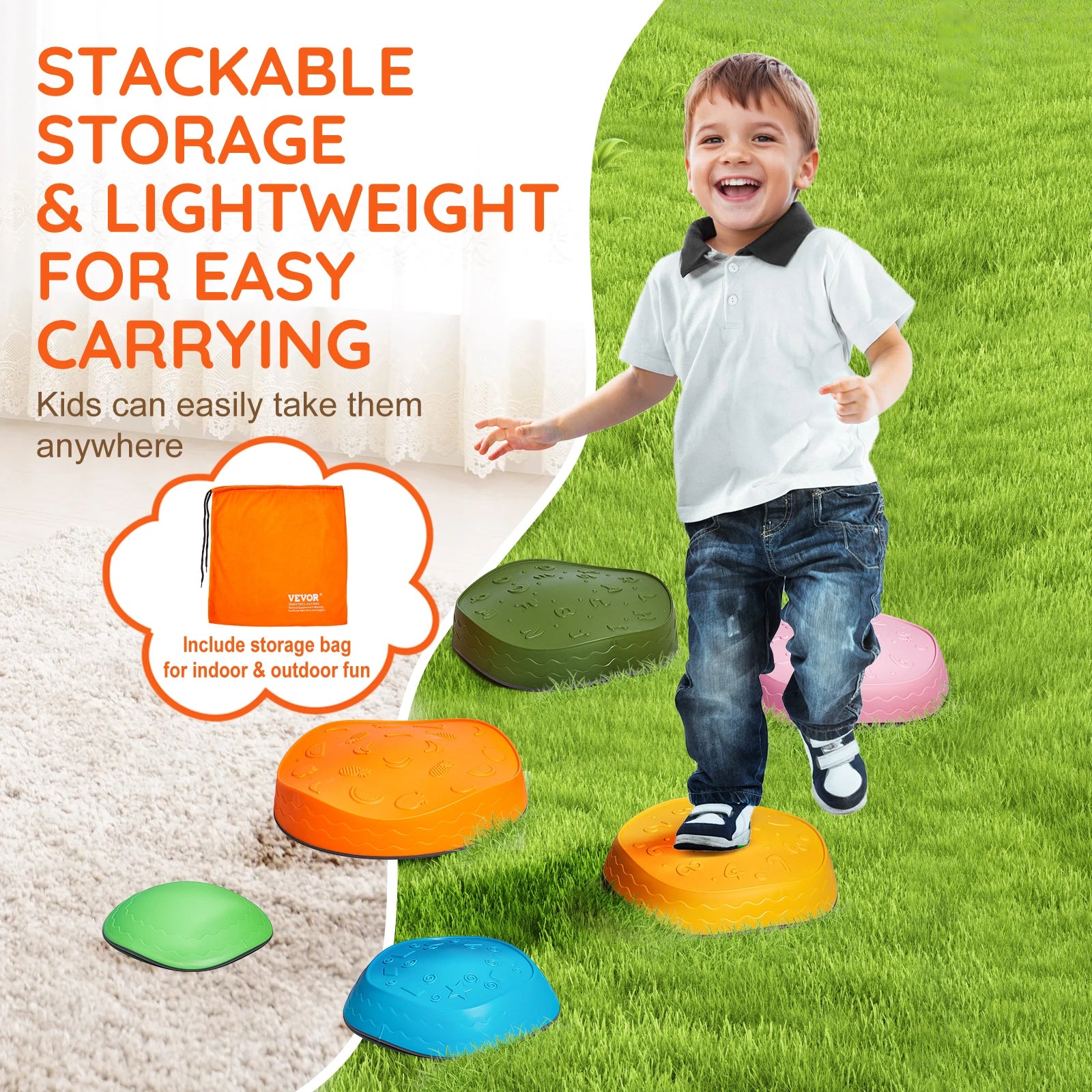 5 Piece Children's Indoor Stepping Stones