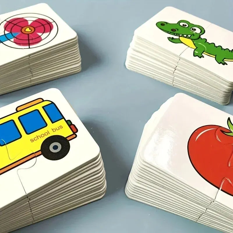 32 Pieces Card Matching Puzzles - Fruit, Traffic, Animal Jigsaw Puzzles