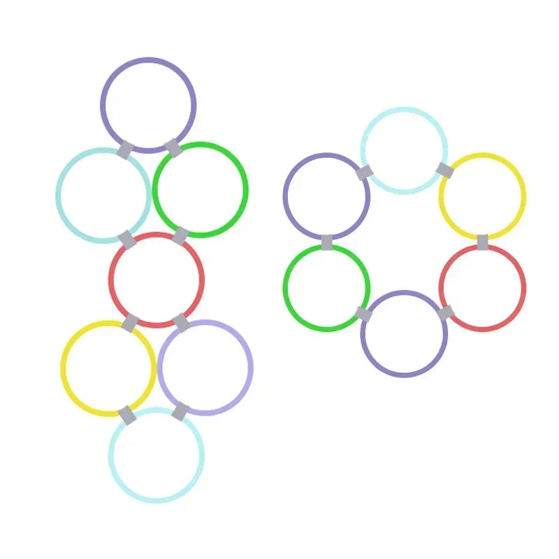 Lattice Hop & Jump Ring Set