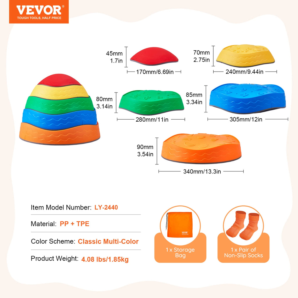 5 Piece Children's Indoor Stepping Stones