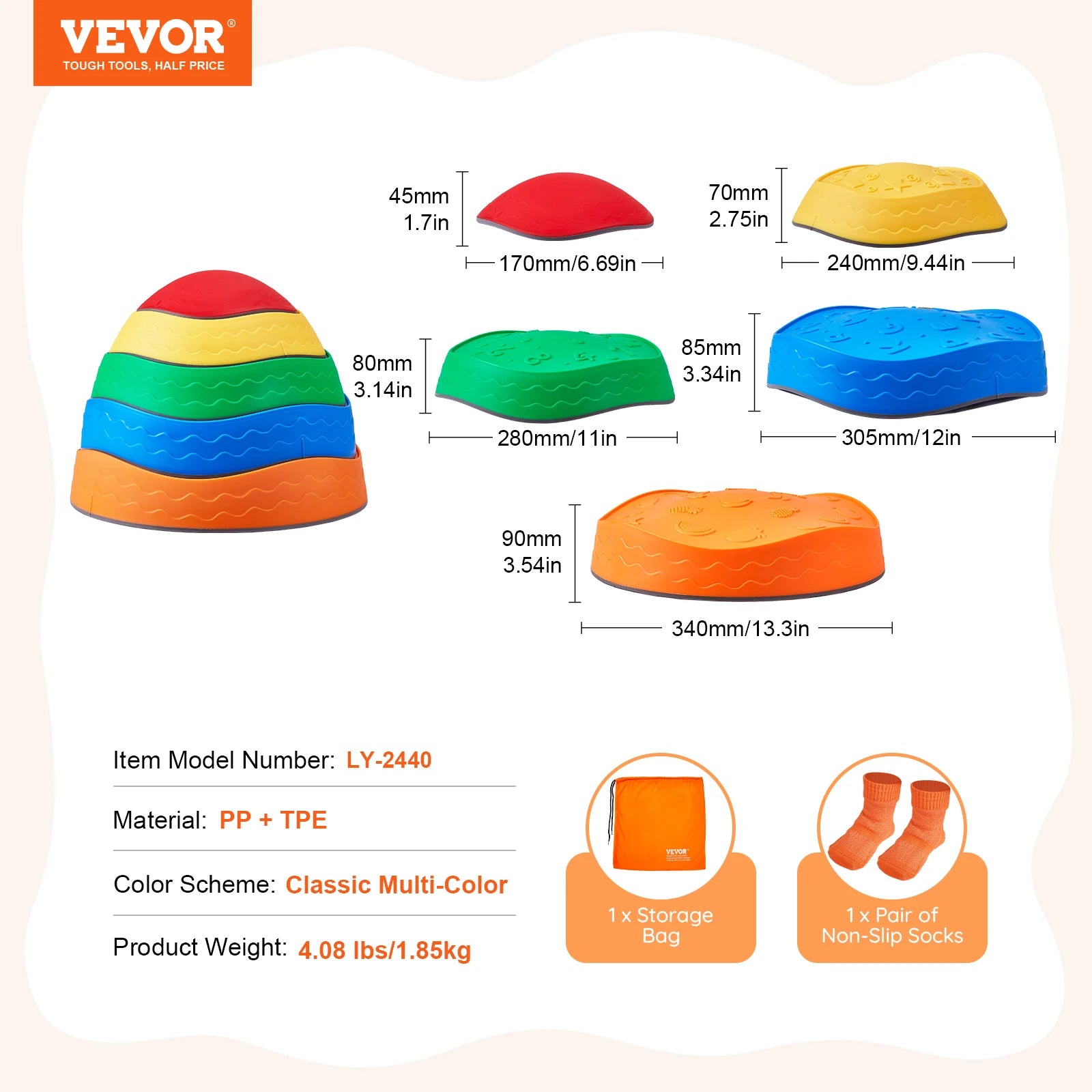 5 Piece Children's Indoor Stepping Stones
