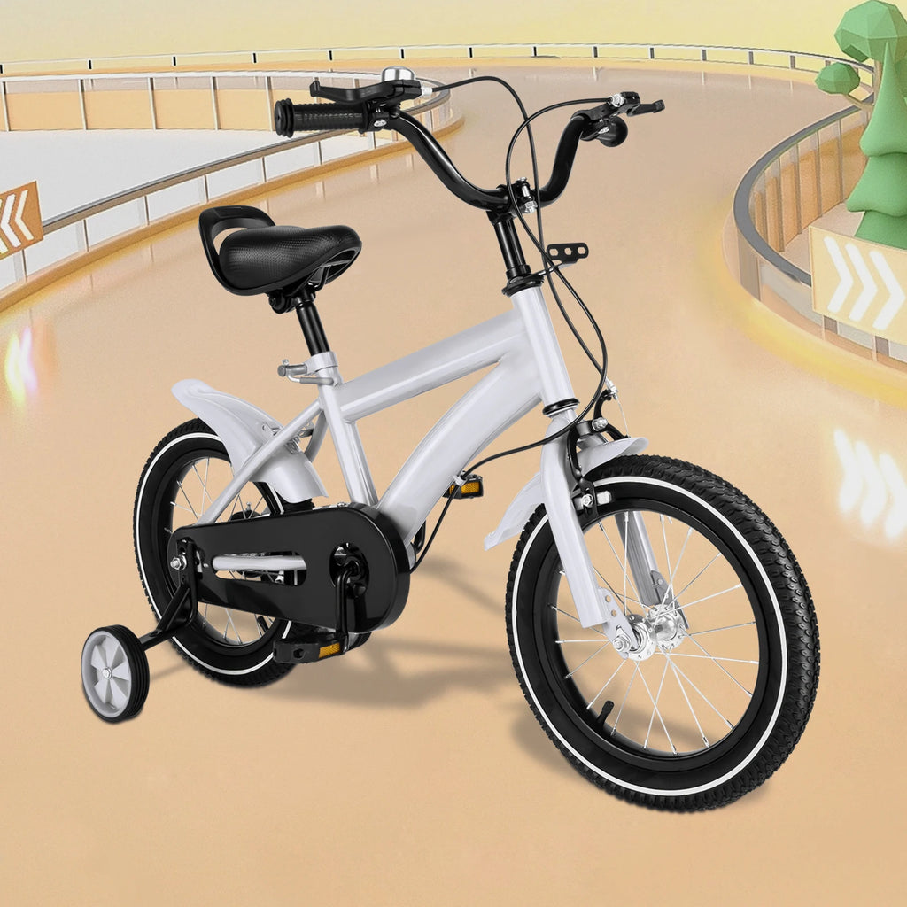 14-inch Yellow Children's Bike with Stabilizer Wheels