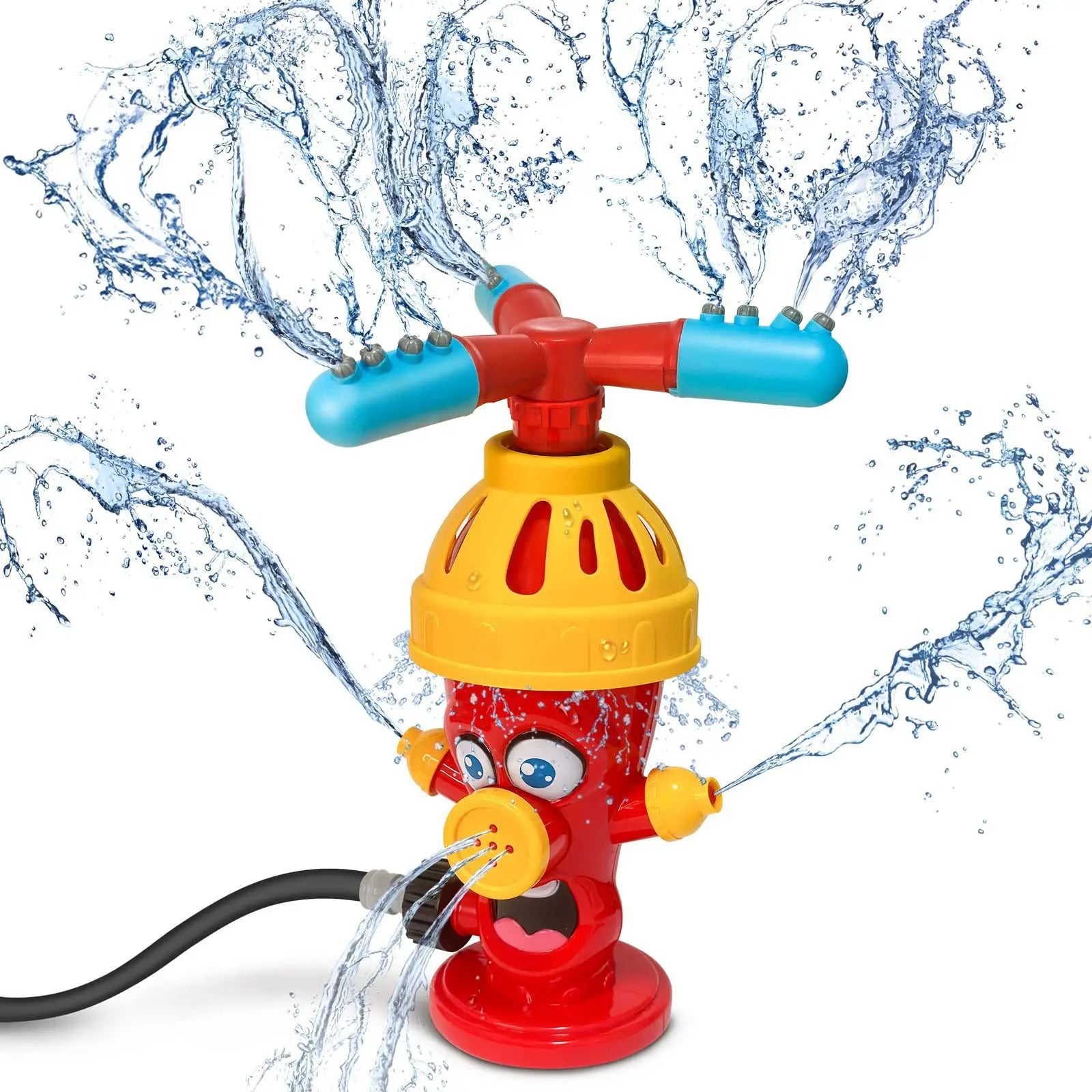 Water Spray Toy Hydrant Sprinkler Outdoor Backyard Garden Water Toys Summer Yard Cartoon Splash Sprinkler Baby Bath Toy for Kids