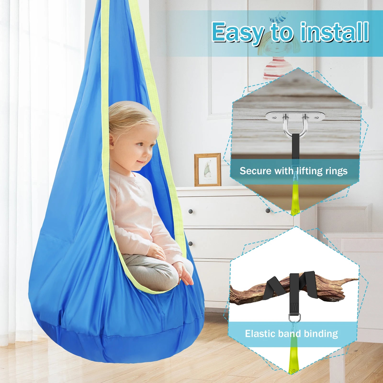 Sensory Swing Hammock Set With Insert Pillow