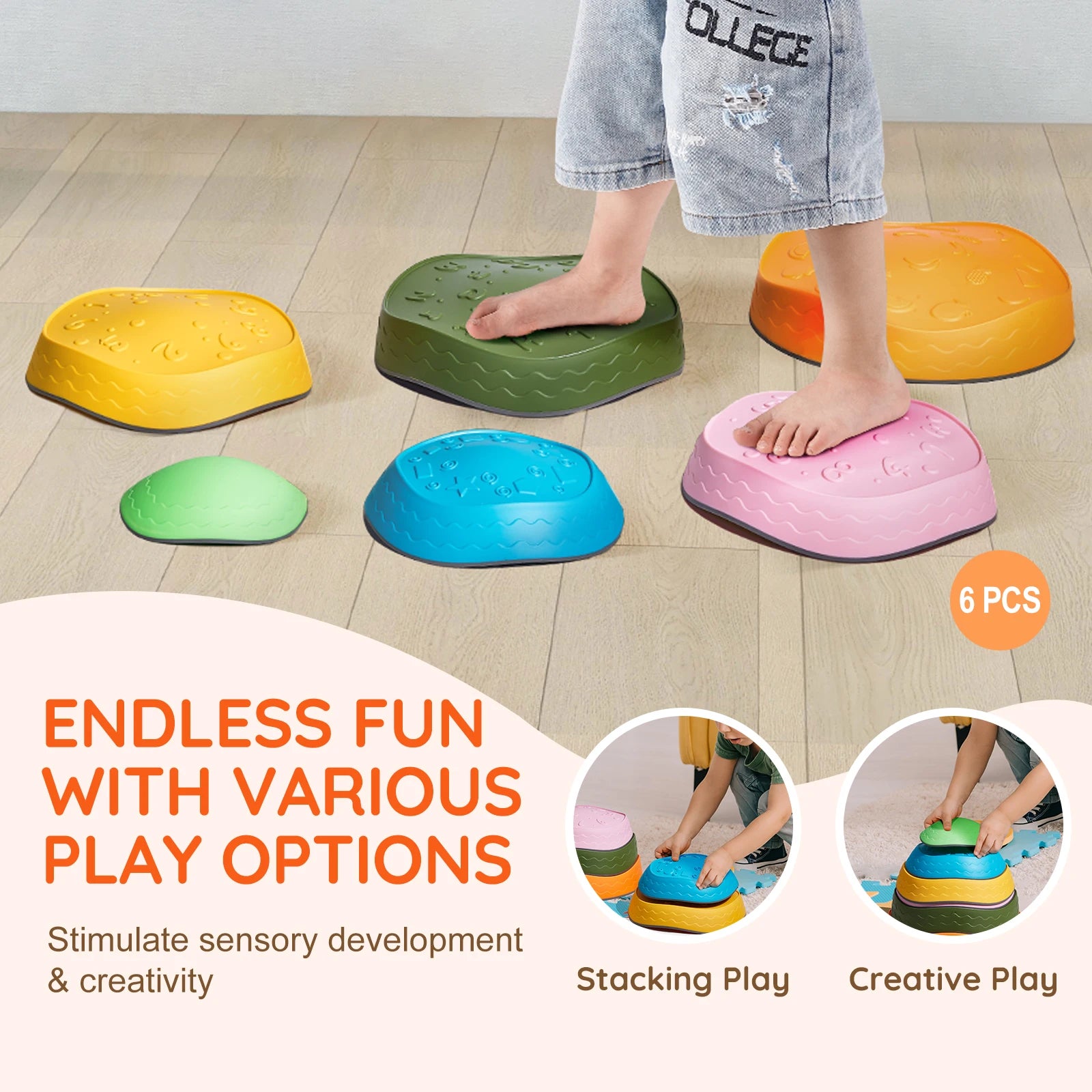 5 Piece Children's Indoor Stepping Stones