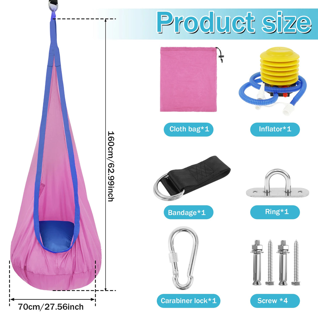Sensory Swing Hammock Set With Insert Pillow