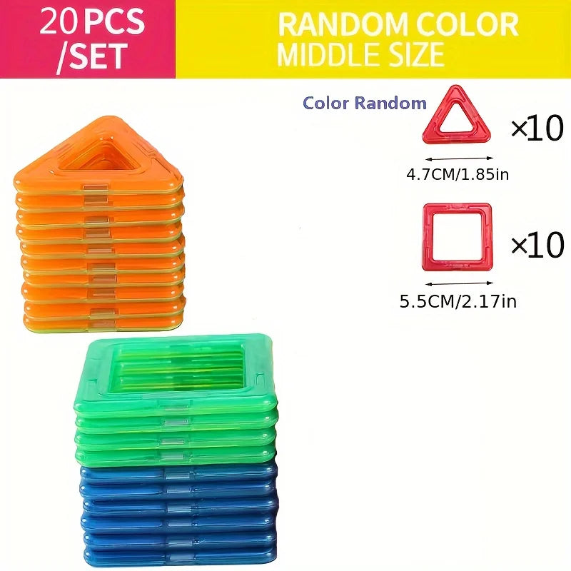 100-Piece Magnetic Tiles Building Blocks Set for Children