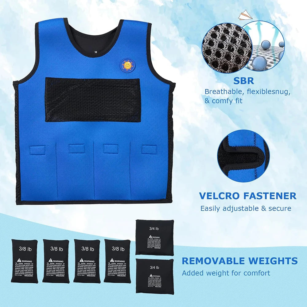 Adjustable Weighted Vest for Kids - Children's Sensory Vest