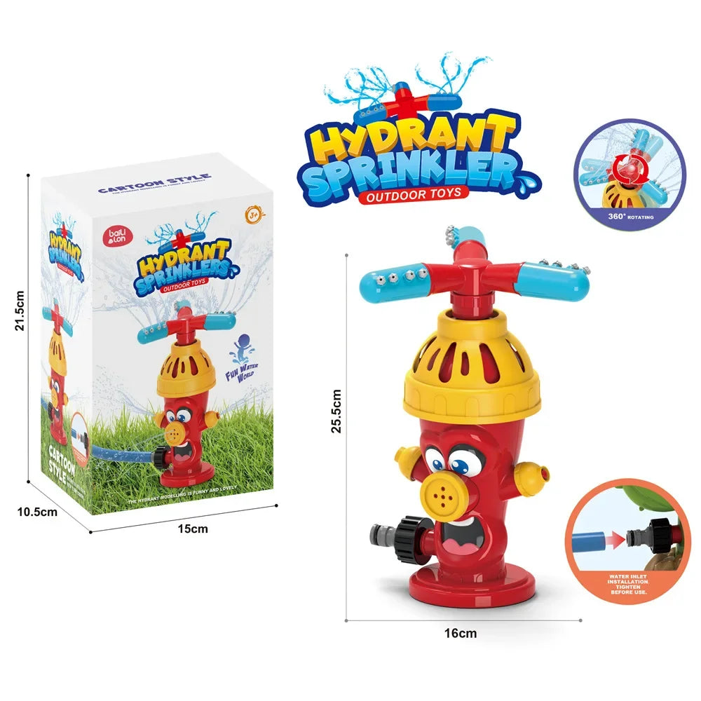 Water Spray Toy Hydrant Sprinkler Outdoor Backyard Garden Water Toys Summer Yard Cartoon Splash Sprinkler Baby Bath Toy for Kids