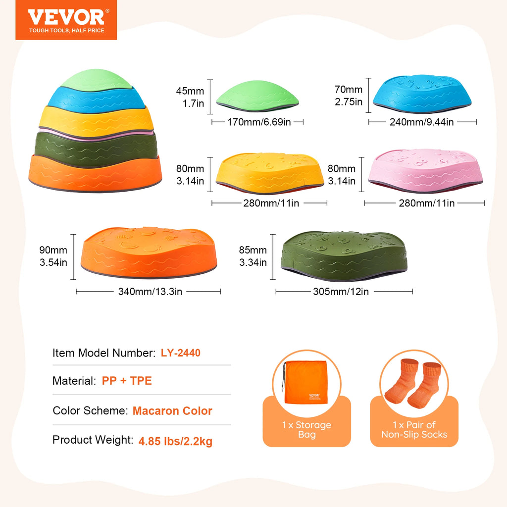 5 Piece Children's Indoor Stepping Stones