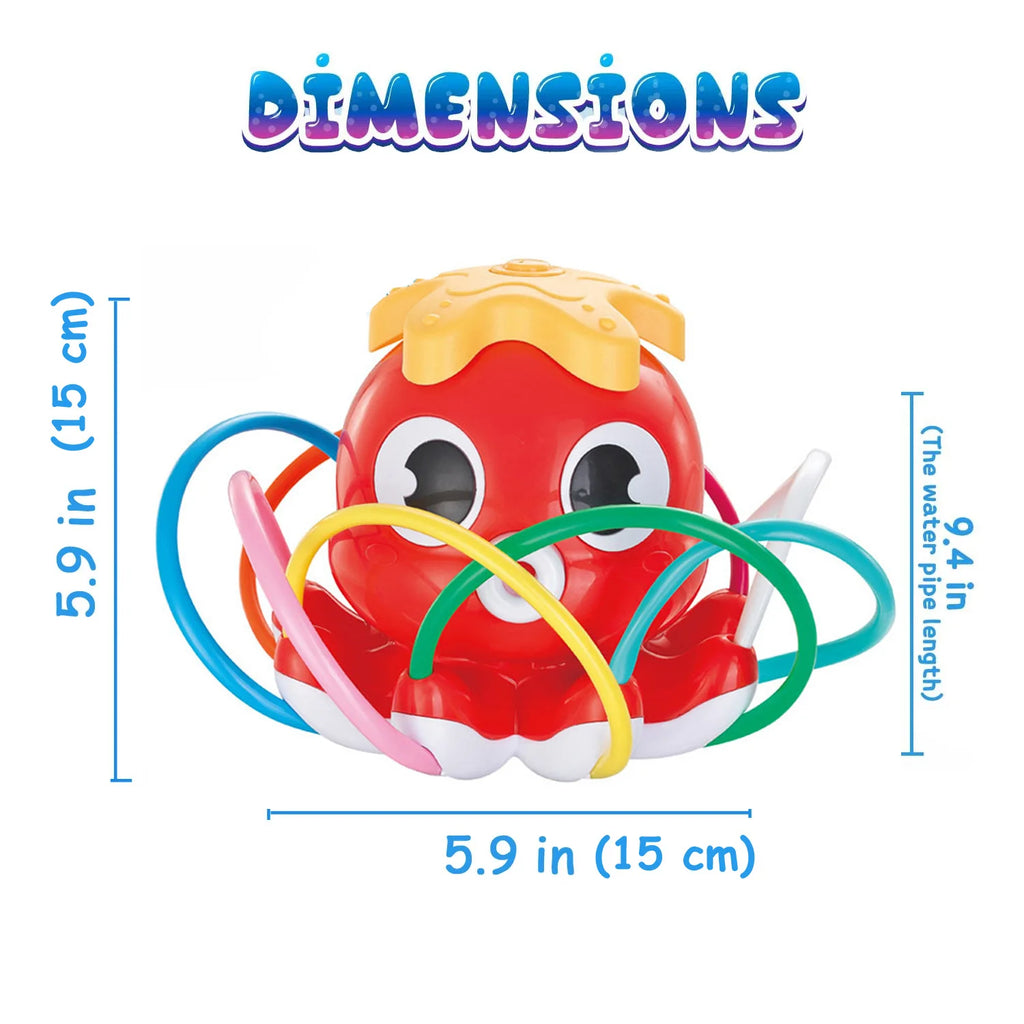 Octopus Sprinkler Water Spray Outdoor Toy Backyard Garden Water Toys Summer Yard Cartoon Splash Sprinkler Baby Bath Toy for Kids