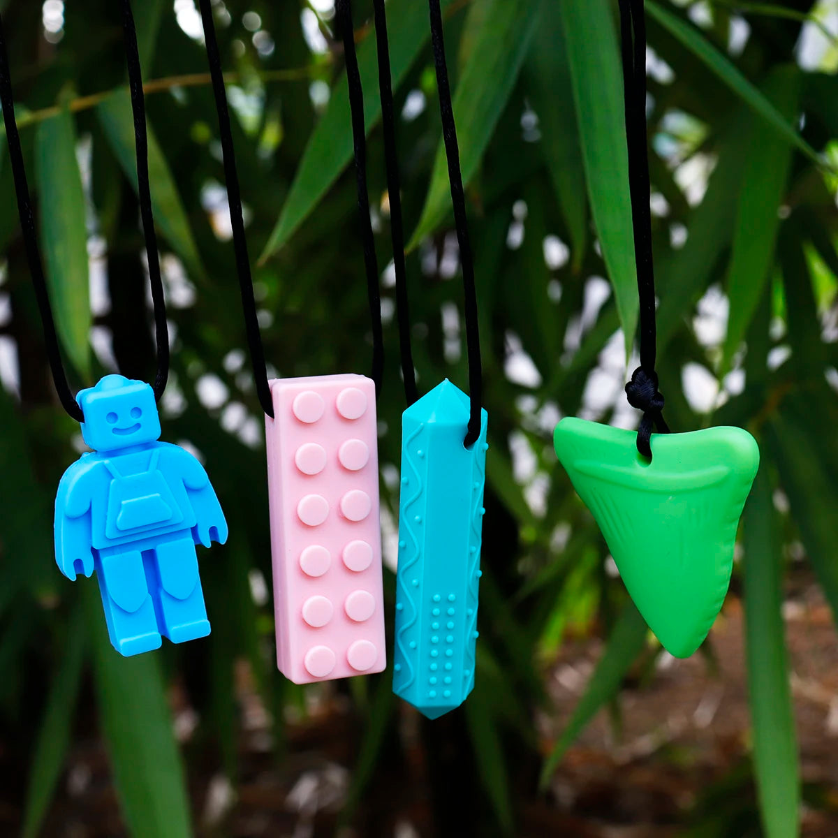 2 Pack Sensory Chew Silicone Necklace Set