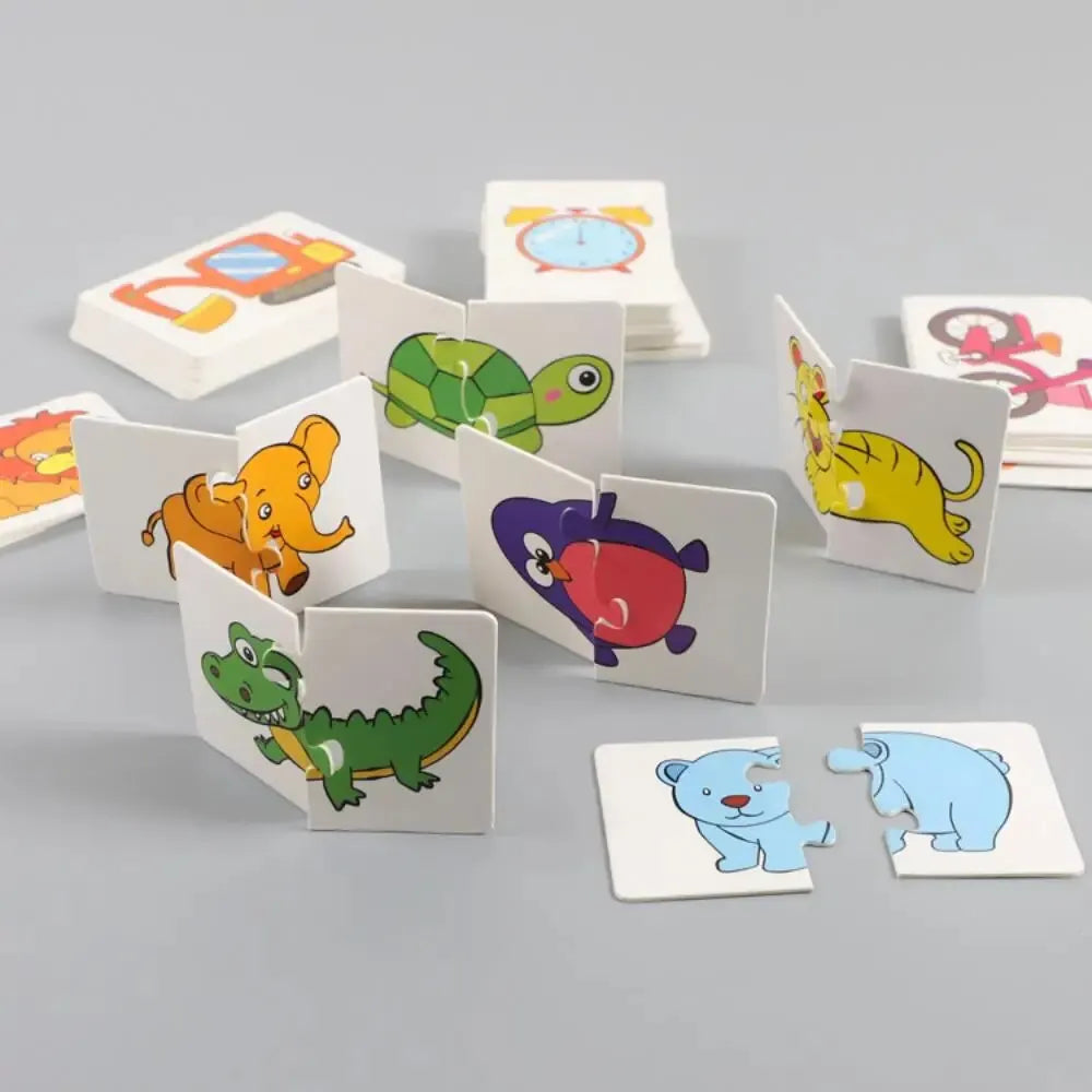 32 Pieces Card Matching Puzzles - Fruit, Traffic, Animal Jigsaw Puzzles