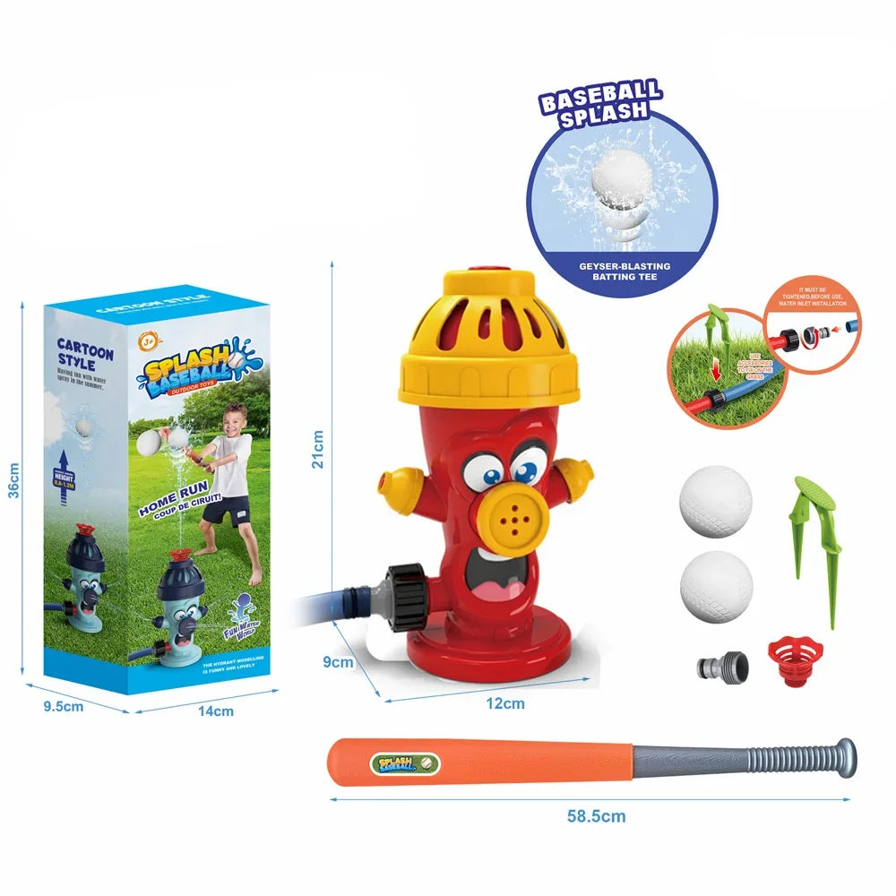 Water Spray Toy Hydrant Sprinkler Outdoor Backyard Garden Water Toys Summer Yard Cartoon Splash Sprinkler Baby Bath Toy for Kids
