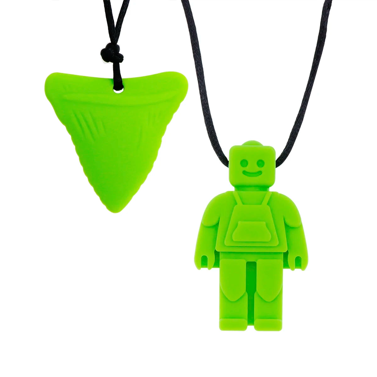 2 Pack Sensory Chew Silicone Necklace Set