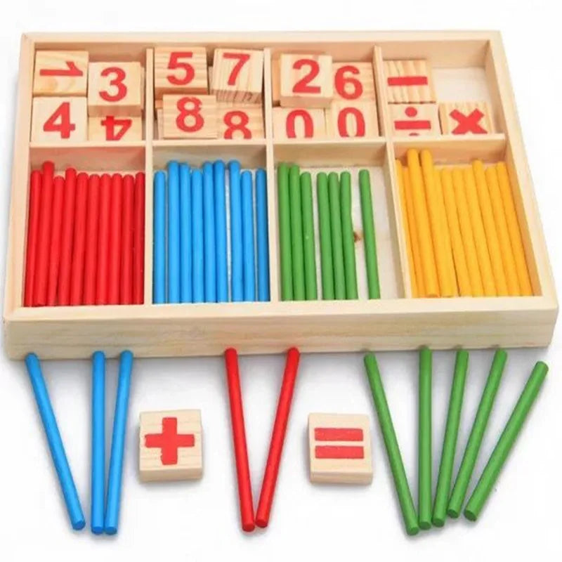 Arithmetic Counting Sticks Wooden Learning Box