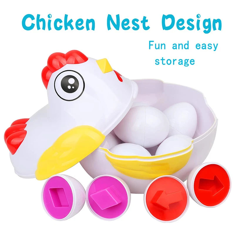 Shape Sorting Chicken & Matching Eggs Set
