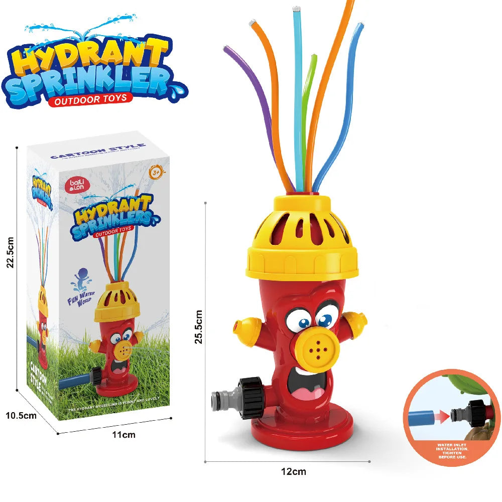 Water Spray Toy Hydrant Sprinkler Outdoor Backyard Garden Water Toys Summer Yard Cartoon Splash Sprinkler Baby Bath Toy for Kids