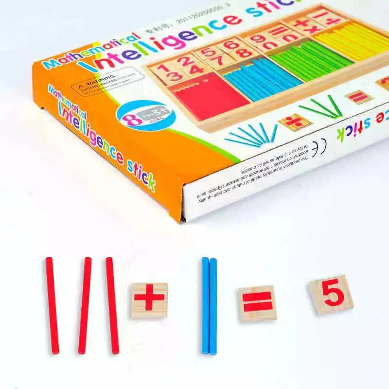 Arithmetic Counting Sticks Wooden Learning Box