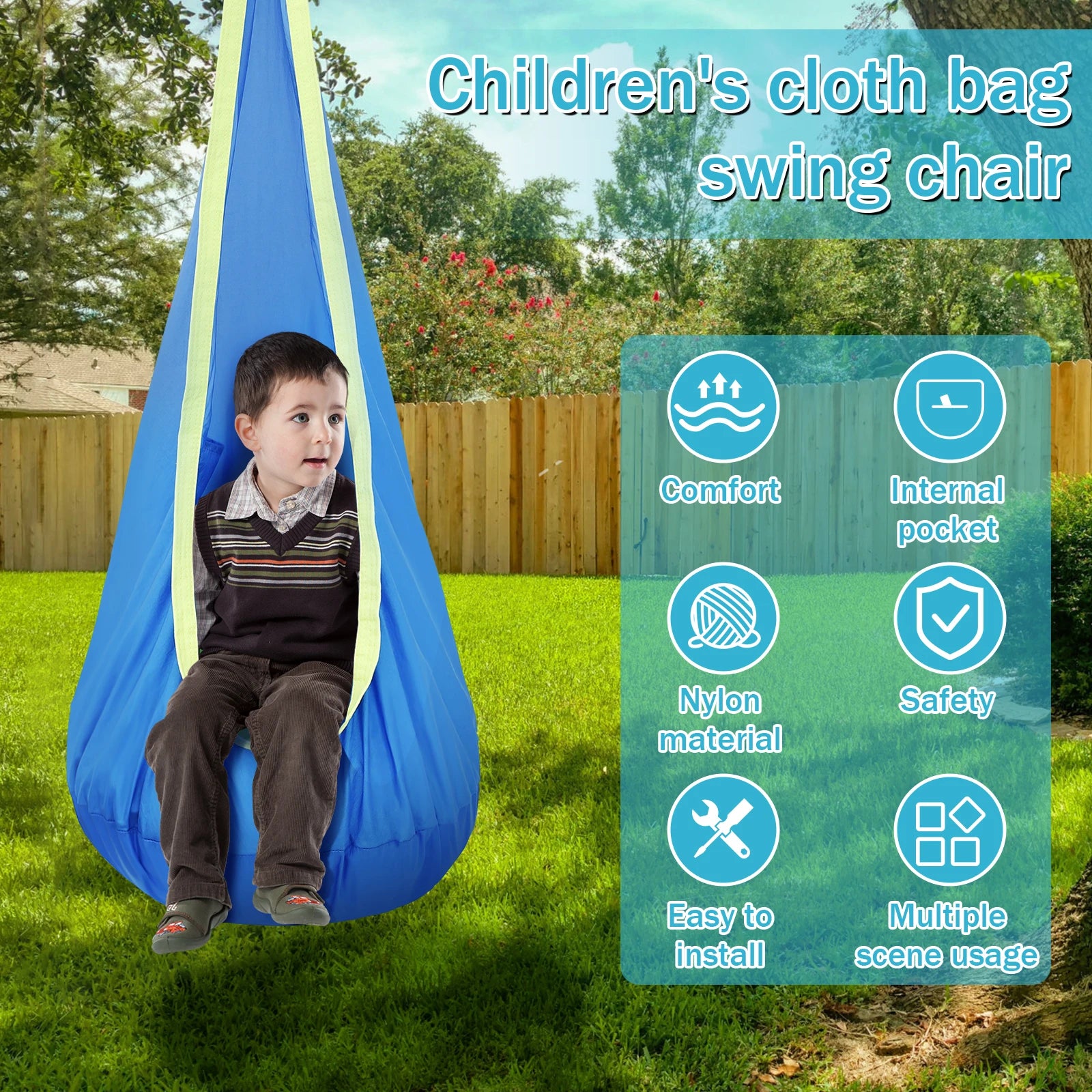 Sensory Swing Hammock Set With Insert Pillow