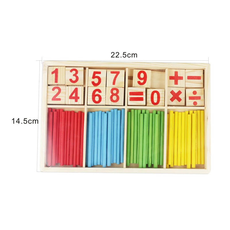 Arithmetic Counting Sticks Wooden Learning Box