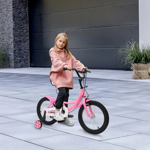 16" inch Pink Children's Bike & Stabilizers