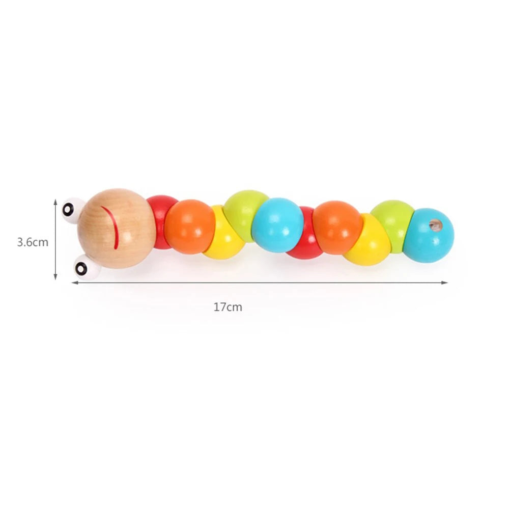 Rainbow Wooden Ring Stacking Tower