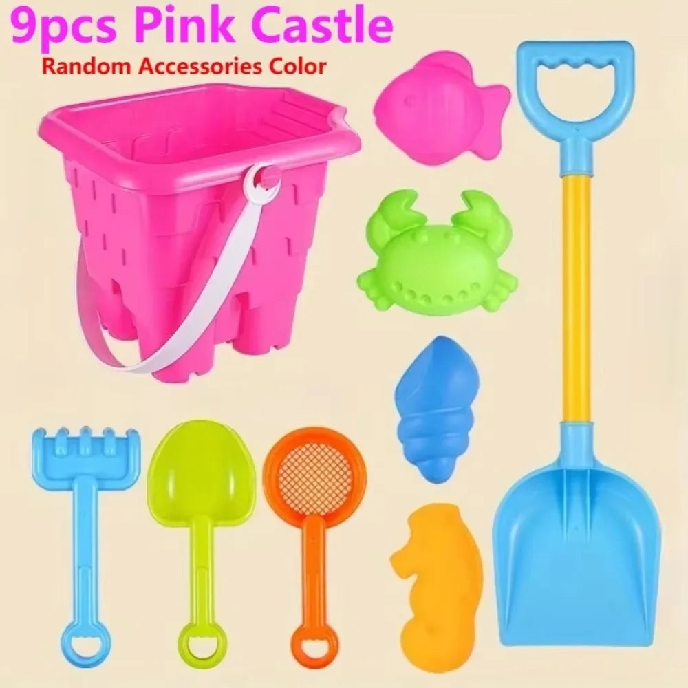 Children's Bucket, Spade and Sand Mold 13-Piece Beach Set