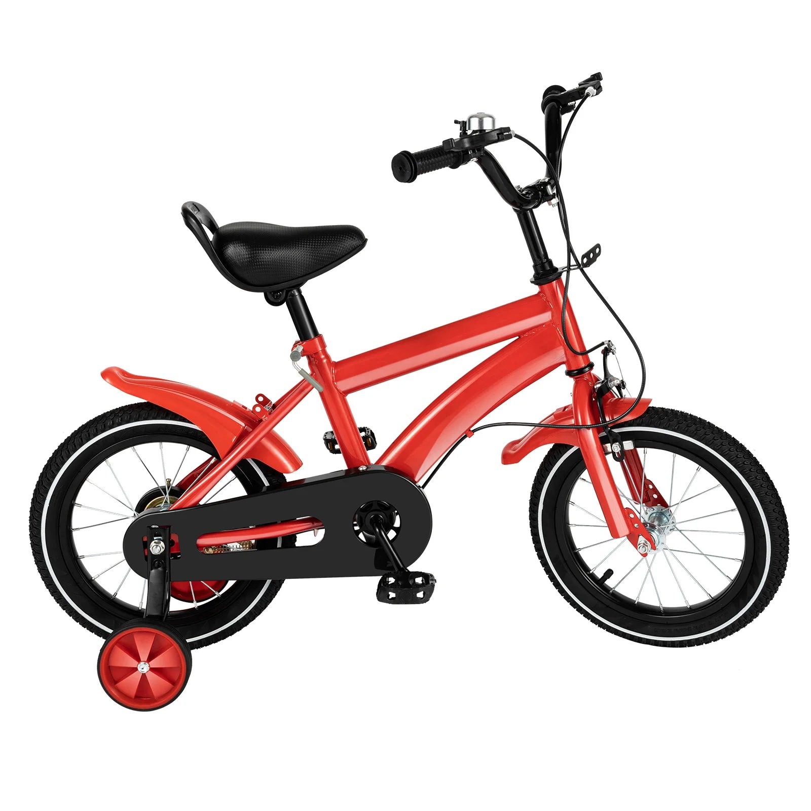14-inch Yellow Children's Bike with Stabilizer Wheels