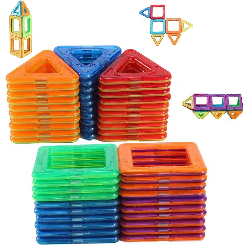 100-Piece Magnetic Tiles Building Blocks Set for Children